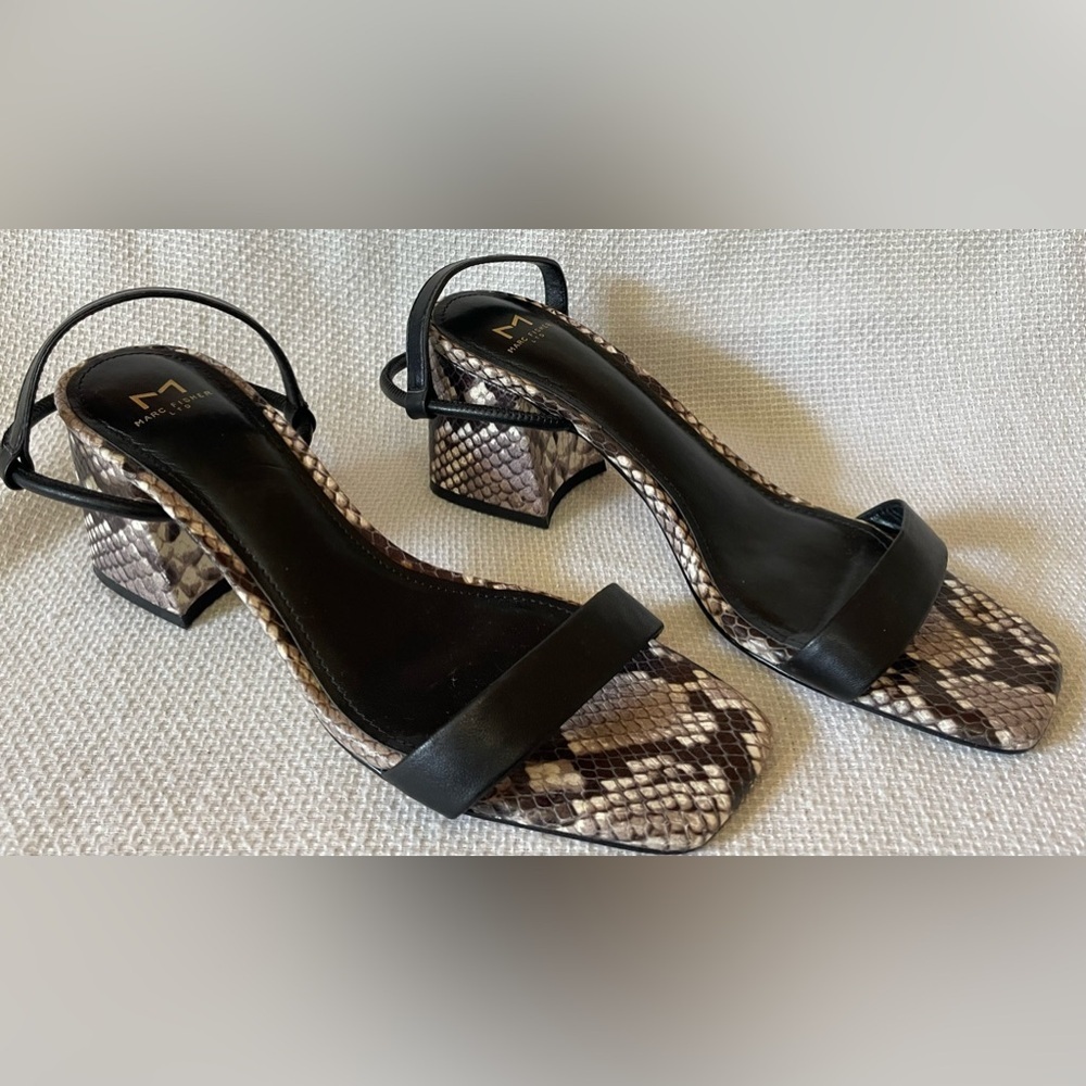 Marc Fisher reptile print sandals - Picture 9 of 11
